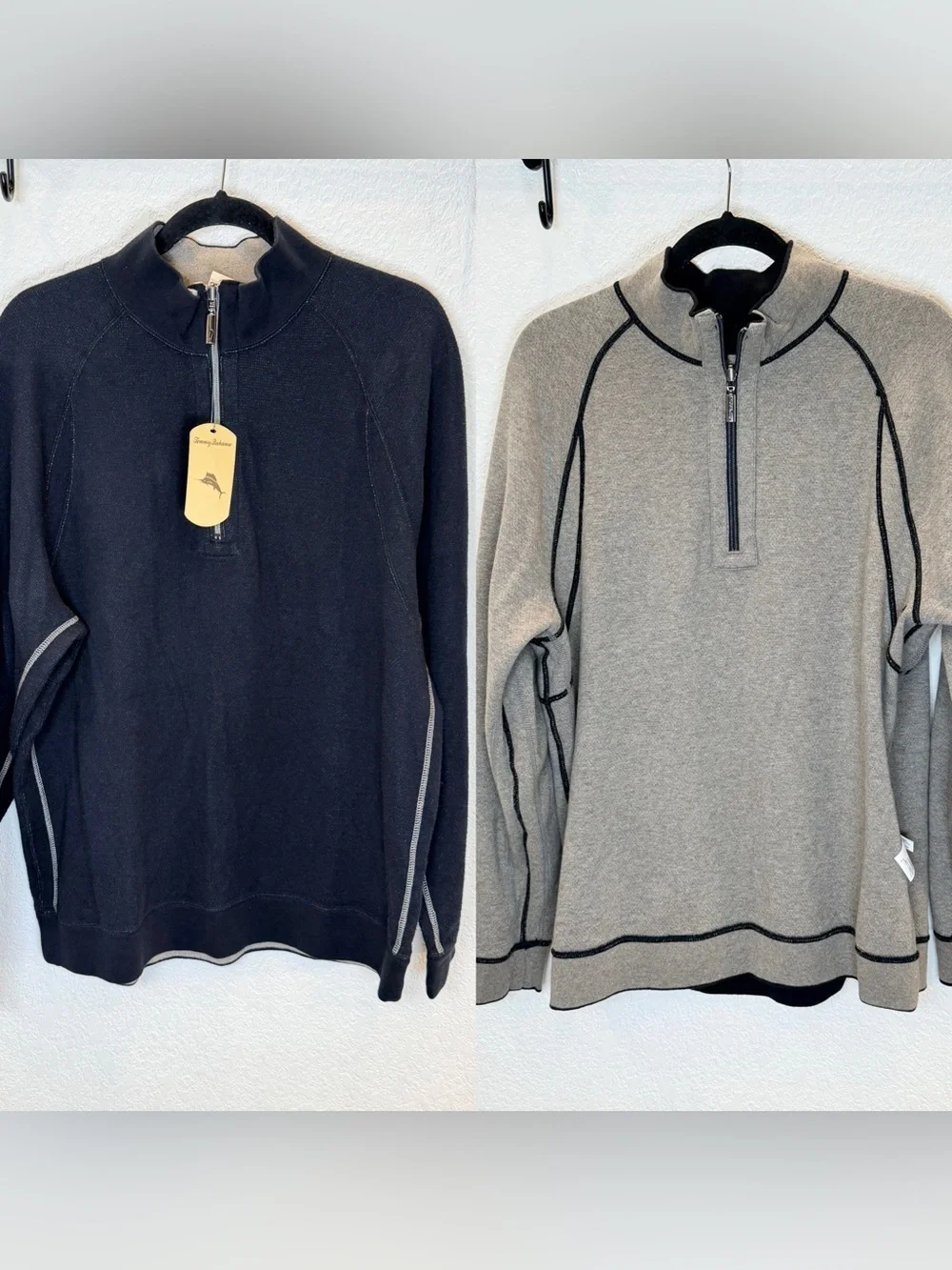 Tommy Bahama Reversible Half Zip Pullover NWT! in Midnight Oil size Large